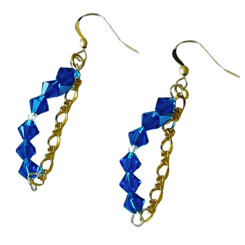 Crescent Blue Earrings