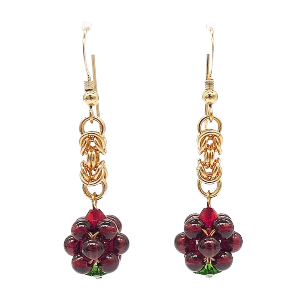 Garnet Berry Earrings