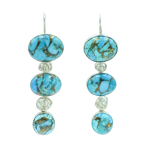 Blue Turquoise Earrings (M)