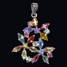 Load image into Gallery viewer, Sapphire Flower Pendant