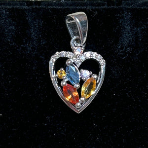 Sapphire Heart Pendant