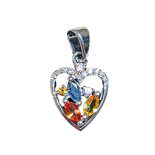 Sapphire Heart Pendant