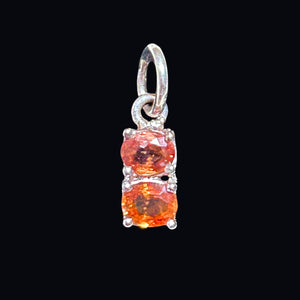 Orange Sapphire Pendant