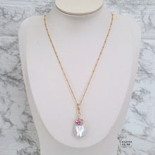 Load image into Gallery viewer, Flameball Pearl Pink Hue Necklace