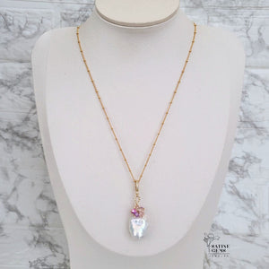 Flameball Pearl Pink Hue Necklace