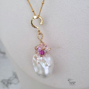 Flameball Pearl Pink Hue Necklace