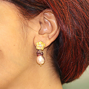 Lotus Flower Blossom Earrings
