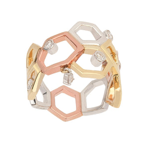 Honeycomb 3-Tone Ring